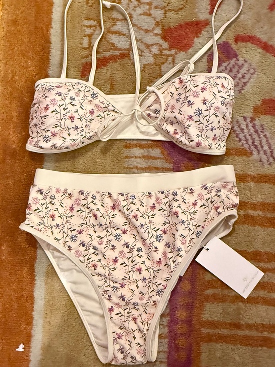 Caroline Constas Other - Caroline Constas high waist high leg floral bikini nwt Small S